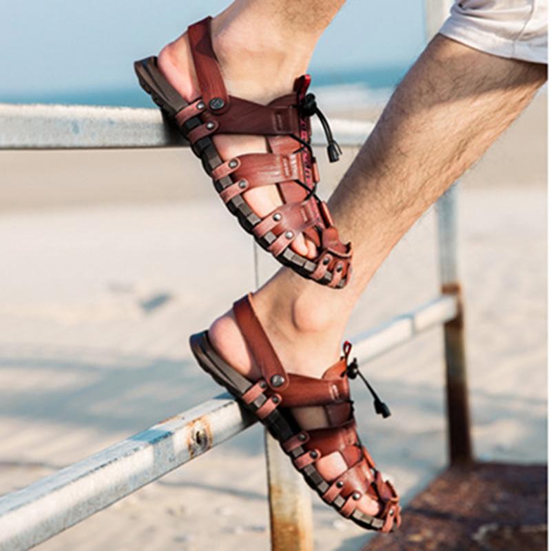 fashion Summer Men Casual Beach Outdoor Hiking Shoe Breathable Fashion Comfortable Non-slip Slippers Mens Leisure Sandals Zapatos Hombre