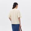 VEROMODA Women's Floral Letter Print Drop Shoulder Cotton T-Shirt