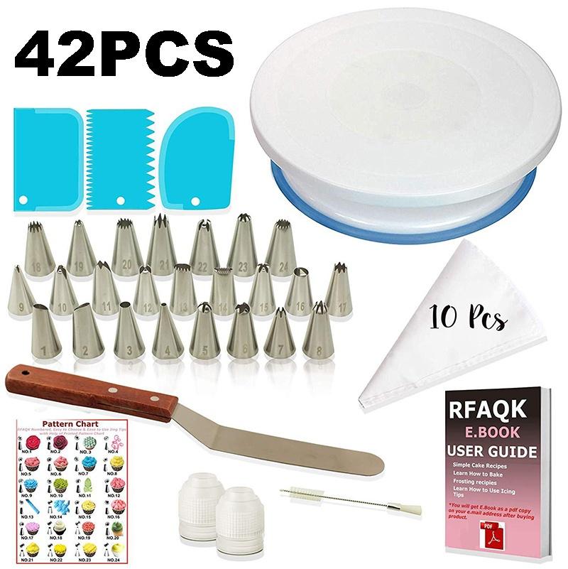 

34/42/73/164 шт. набор проигрывателей для торта, принадлежности для украшения торта, кондитерские трубки, инструмент для помадки 42pcs