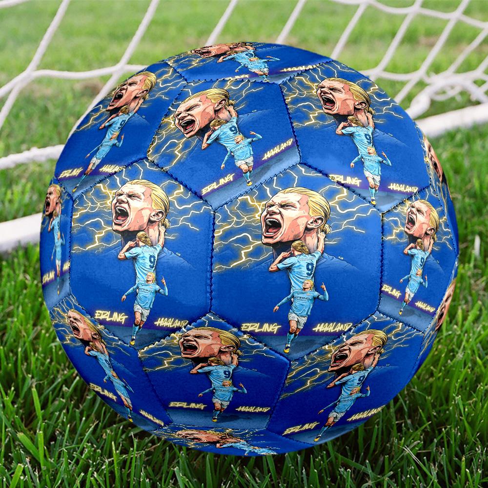 Giocatore di Calcio Scena Innevata Pallone da Calcio Taglia 5 Macchina da Calcio Cucita a Macchina Interno/Esterno Allenamento e Partite per Accessori da Calcio