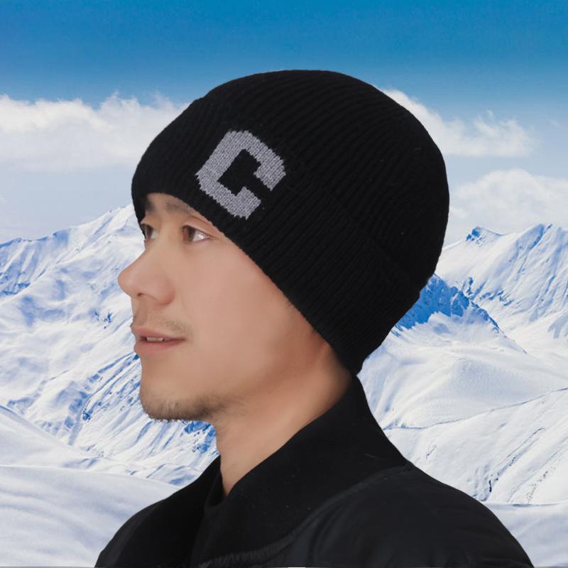 Hat Men's Ear Protector Hat Autumn and Winter Knitted Hat Cashmere Warm Elderly Hat Thickened Wool Hat Light Luxury