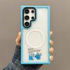 Applicable to Samsung S25Ultra contrasting color Macaron magnetic mobile phone case all-inclusive S24Plus anti-drop protective case S24