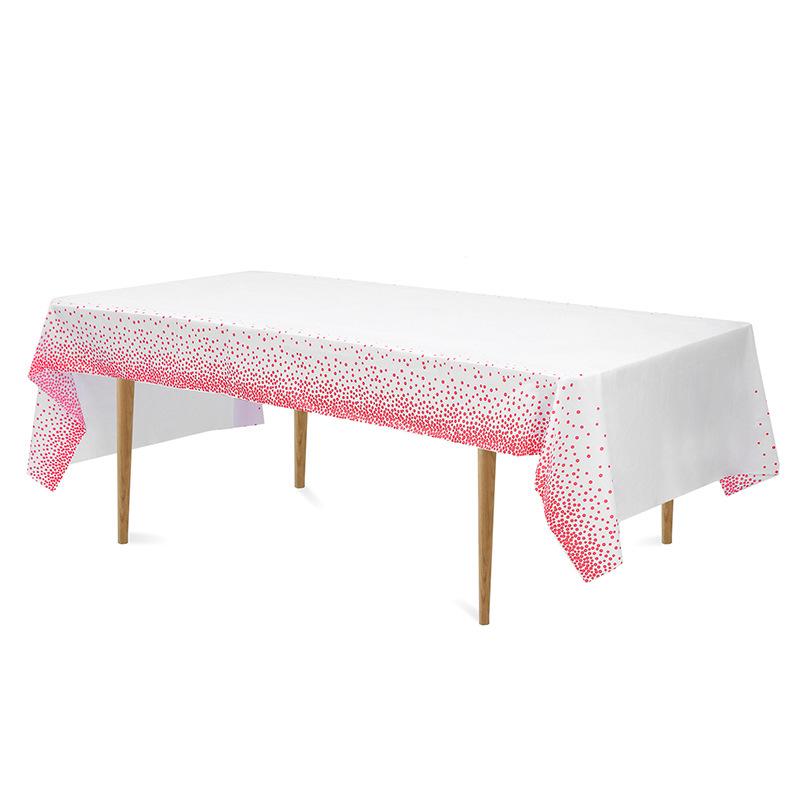 Small Dots PEVA Disposable Tablecloth - Waterproof and Thickened for Party Decoration