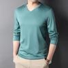 Spring Summer Period Long Sleeve Cultivate Ones Morality Men's T-shirt O-neck Solid Polyester T Shirt Men Red Blue Black