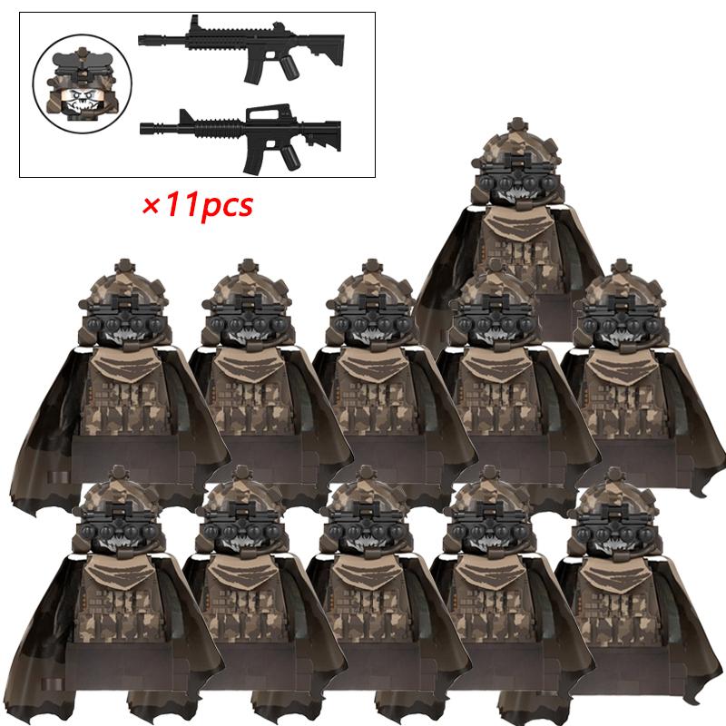 Military Figures Soldier Building Block SWAT Special Forces Assault Team Camouflage Troops Vehicle Bricks Toy