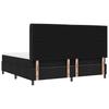 Box Spring Bed with Mattress Black 200 x 200 cm Fabric