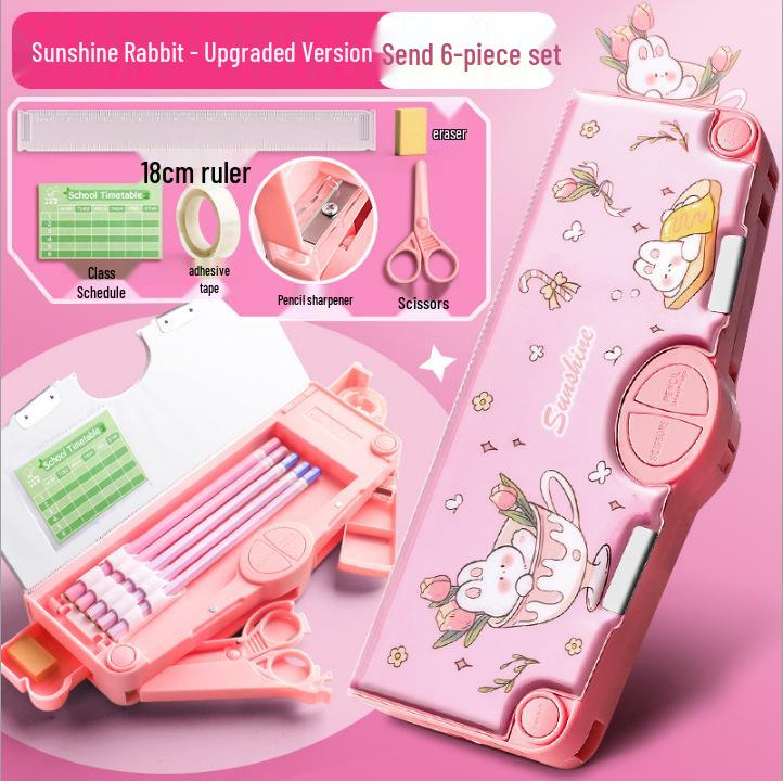 Høyteknologisk multifunksjonelt dobbeltsidig penal med passordlås for jenter og gutter