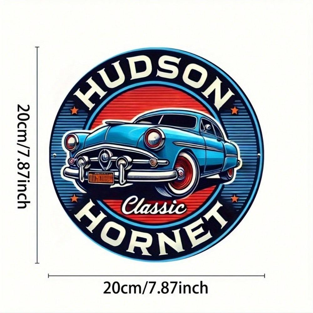 1pc Vintage Hudson Hornet Car Metal Tin Sign Wall Decor Retro Home Cafe Bar Shop Art