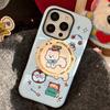 Blue Puppy Magnetic Holder for IPhone 17 Phone Case for IPhone 16 Promax Film Cartoon 14 Hard 15