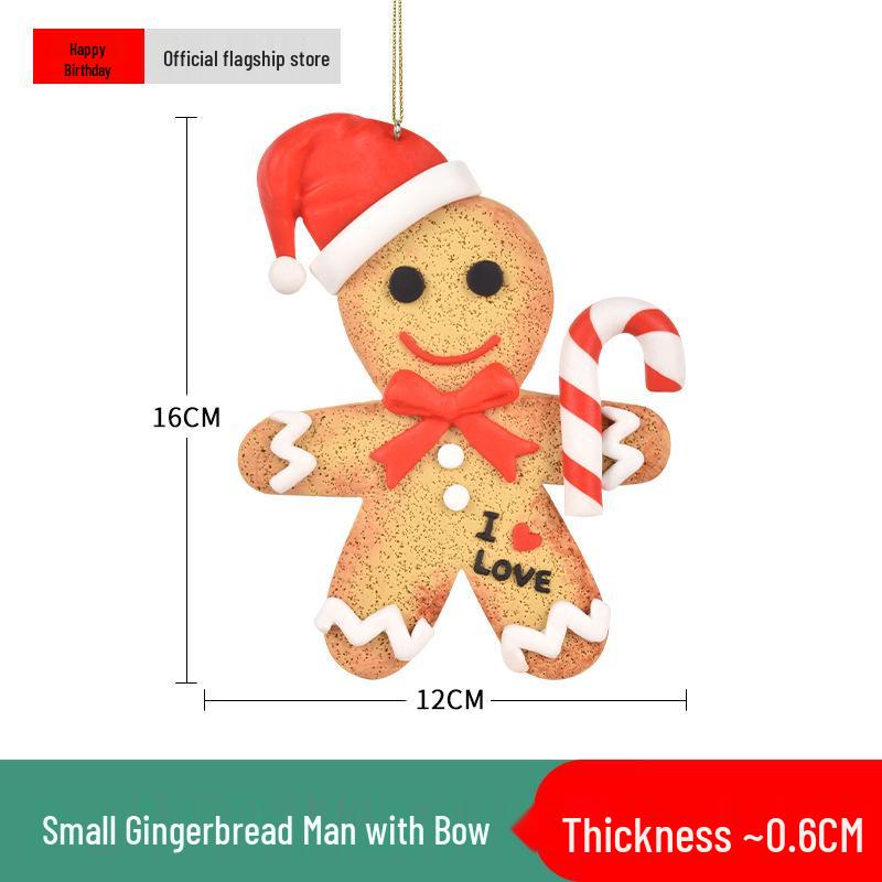 Gingerbread Man Christmas Ornaments & Photography Props for Tree & Window Decor, Children's Gifts