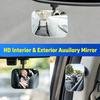 2Pcs Car Auxiliary Mirror Wide Angle 360 Degree Adjustable Auto HD Convex Rearview Rimless Mirrors Car Styling Parts