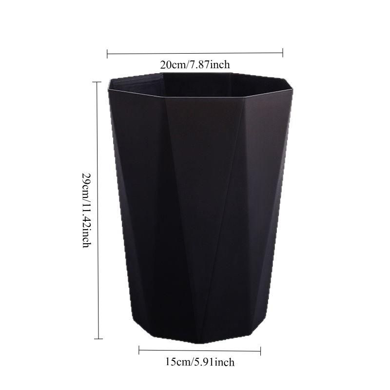 

Diamond-shaped Plastic Trash Basket for Home Use in Dorm Kitchen Living Room Bathroom and Office with A Simple Style чёрный