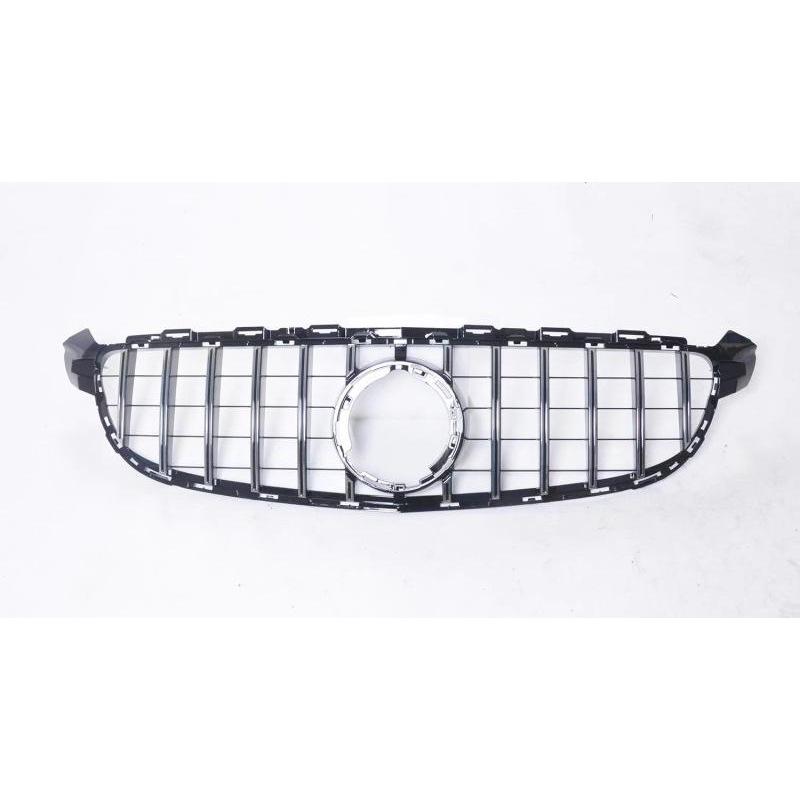 

2021 W205 C63 GT-Style Vertical Bar Front Grille Cover for Air Intake, High & Low Configuration. High Configuration Black GT