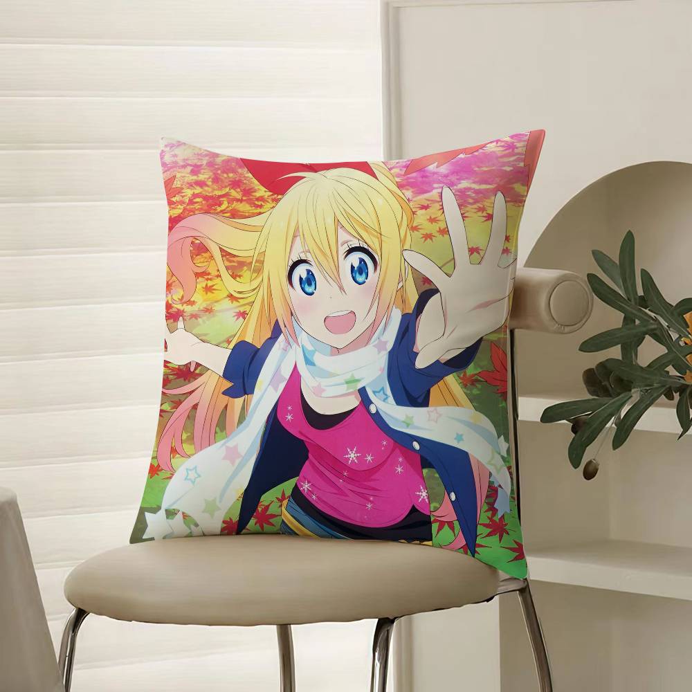 

Аниме Tonagura! Куджо Карен Мультячная наволочка Комфорт Диван-кровать Шелковистая элегантная Невидимая молния Декоративная наволочка 12x12Inch