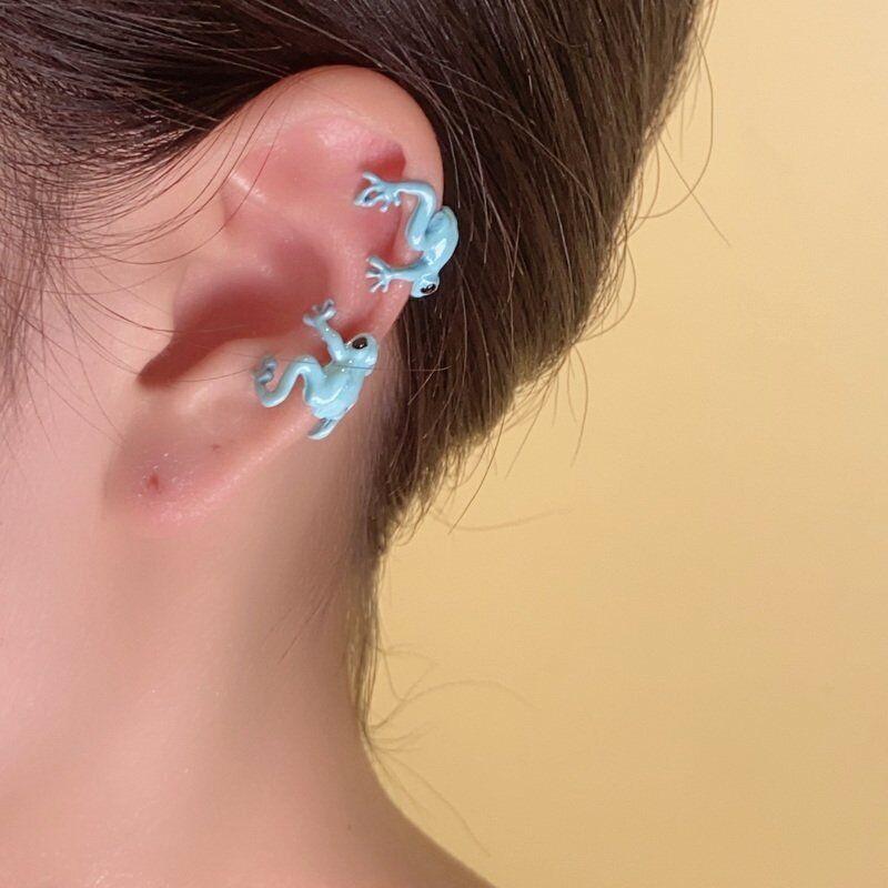 Cute Frog Ear Cuff Clip Non Piercing Wrap Climber Animals Earrings Jewelry Women Party Gift