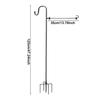 47 Zoll Gartenflaggenhalter mit 5-Fuß-Basis, Metall-Hirtenhaken, Zum Aufhängen von County-Flaggen Hirtenhaken