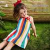 ASK JUNIOR Girls' Rainbow Print Sleeveless Princess Dress