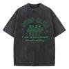 Unisexs  Summer Washed Vintage Short Sleeve g Heavy  Pure Cotton LooseFitting Beach Style Pattern TShirt