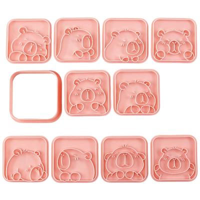 10 Stück Zartes Capybara Ausstechform Set Kekse Stempel Für Aufregende Backprojekte Und Angenehmes DIY-Erlebnis