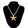 Beach Starfish Pendant Necklace Fashion Stud Earring Jewelry Clavicle Chain
