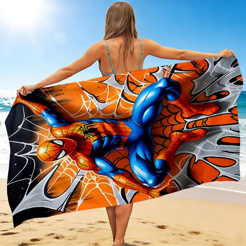 1Pc Spiderman Web Artwork Beach Towel, Quick Dry, Multi-Use for Beach Pool Gym Yoga Home Travel, Christmas, Halloween, Xmas Gift M929265