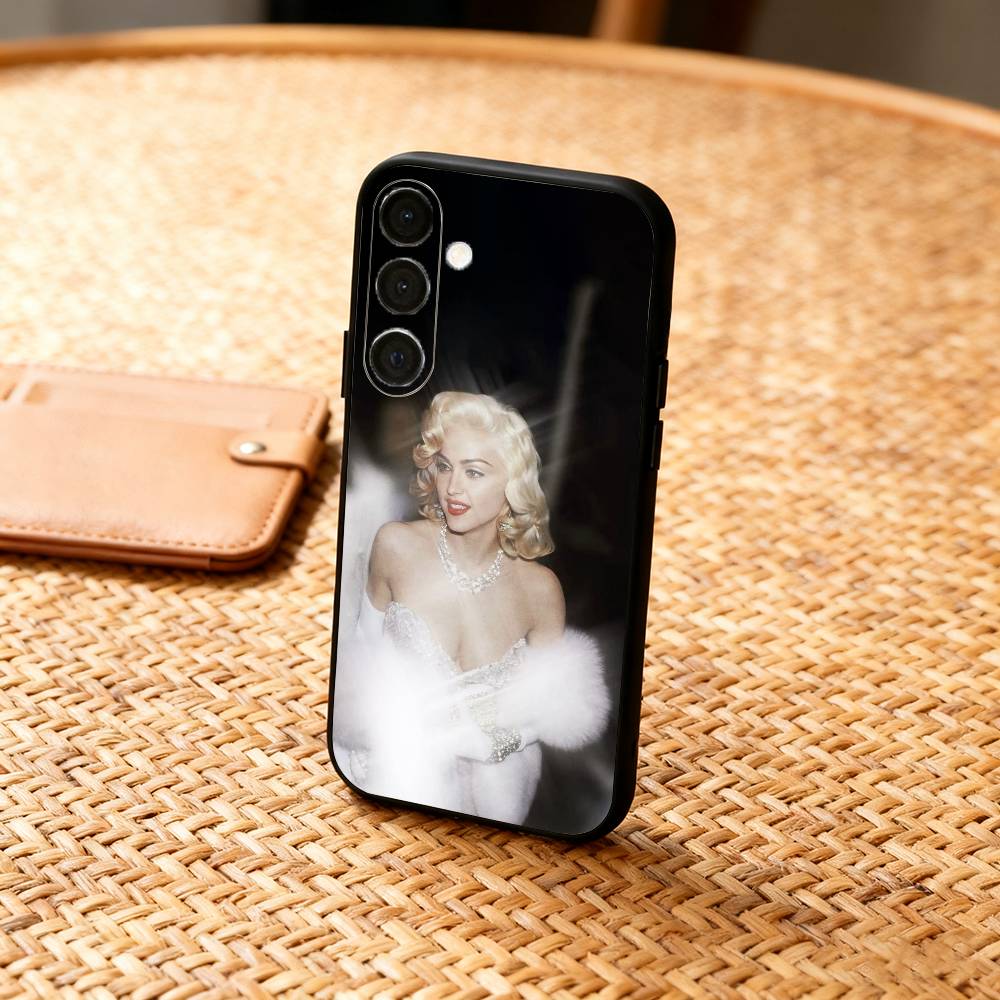 Singer M-Madonna Phone Case For Samsung A73,72,71,A52,51,40,41,A22,A32,31,A13, Soft Black Shell