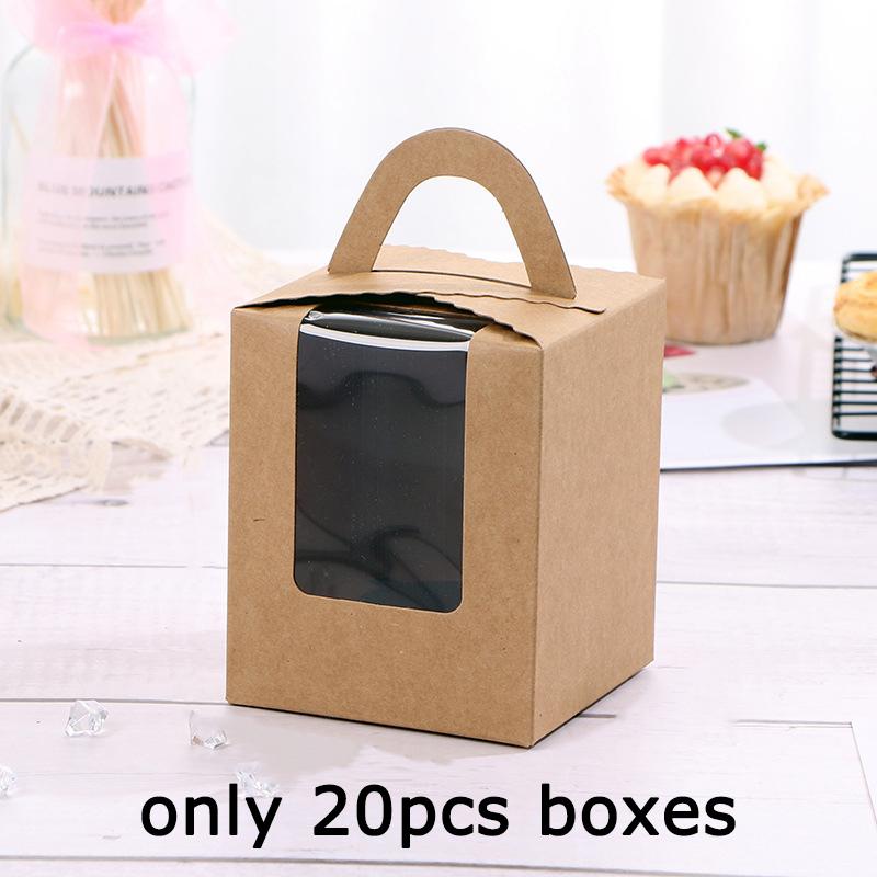 

WTEMPO Elegant 3-Color Gift Boxes with Clear Window & Handle DIY Graffitiable Foldable Paper Storage Boxes for Christmas Birthday Wedding Party Favors 20pcs хаки