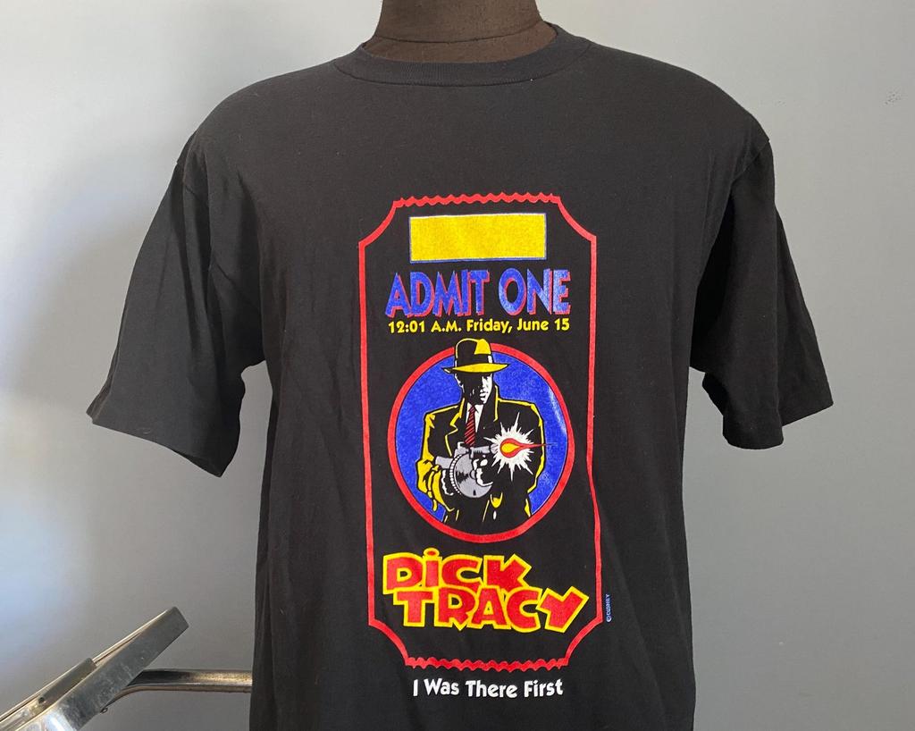 Vintage 90s Dick Tracy Movie T-Shirt: 1990, Admit One - MEDIUM