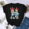 2025 New Popular Kawaii Disney T-shirt Cartoon Women Disney T-shirt Fun Top Fashion Women's T-shirt