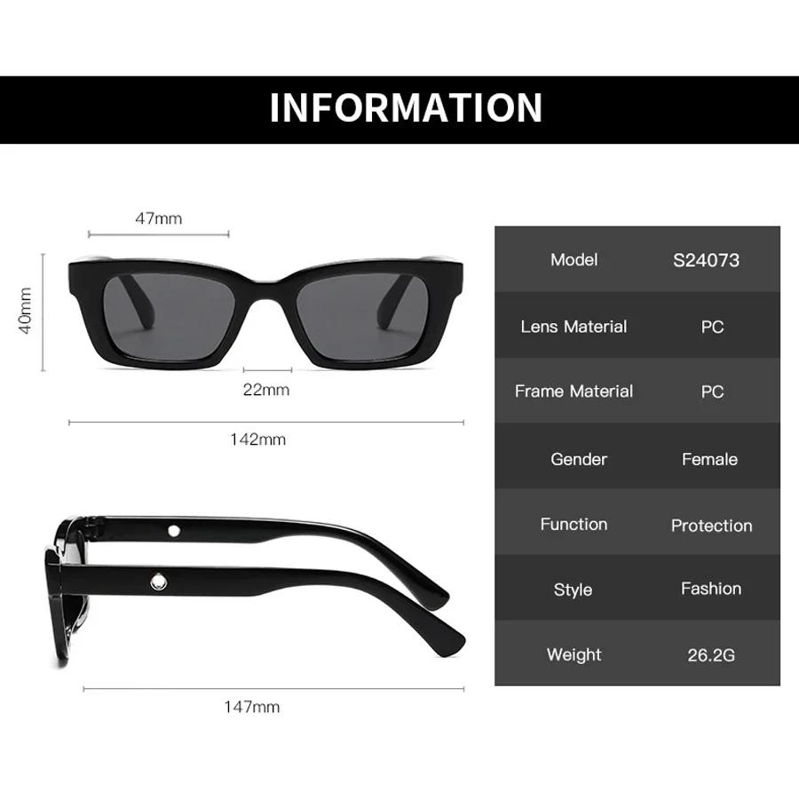 Black Square Sunglasses Vintage Small Rectangle Sun Glasses Hip Pop Eyeglasses Female Lentes Mujer Mujer