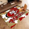 1 Stück San Francisco 49ers LOGO Druck Teppich - Weich, Waschbar, Rutschfest, Indoor-Matte, Wohnzimmer, Home-Office Dekorativer Teppich, Büro Dekorativ