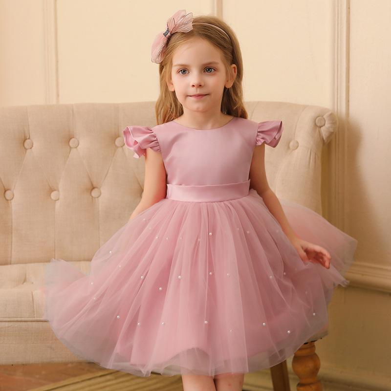 Little Girls Puffy Princess Dress Kids Party Wedding Flower Girl Tutu Dress