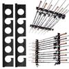 2Pcs 6 Hardwood Fishing Rod Storage Rack Multi-rod Fishing Stand Wooden Fishing Gear Storage Rack Wall Mount Rod Holder