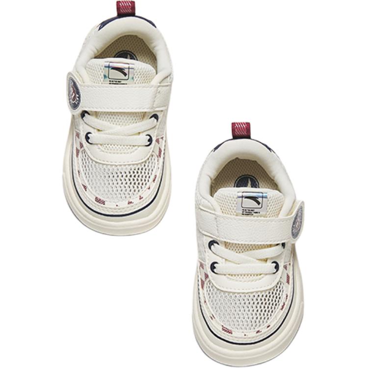 Anta Comfortable Versatile Wear-Resistant Low-Top Walking Shoes Baby Shoes White Blue Red 312430032