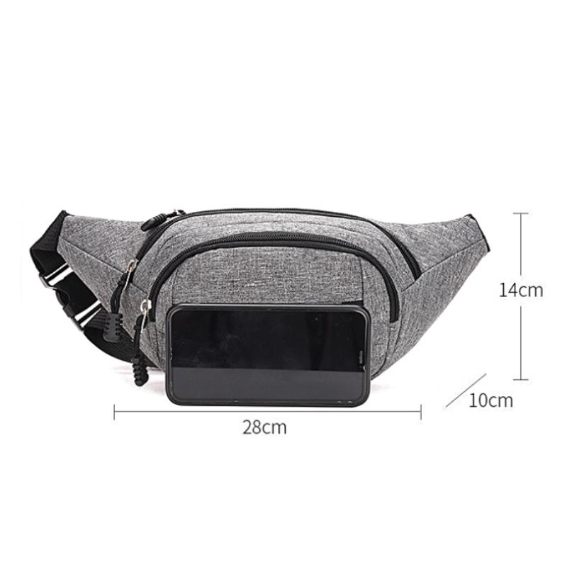 Men's Solid Color Simple Sports Chest Bag, Waist Bag, Multi-functional Sports Outdoor Leisure Shoulder Messenger Bag.