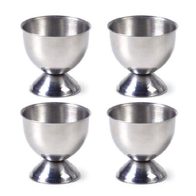 Egg Holder Cup Set of 4 Egg Cups for Soft & Hard Boiled Eggs Stainless Steel