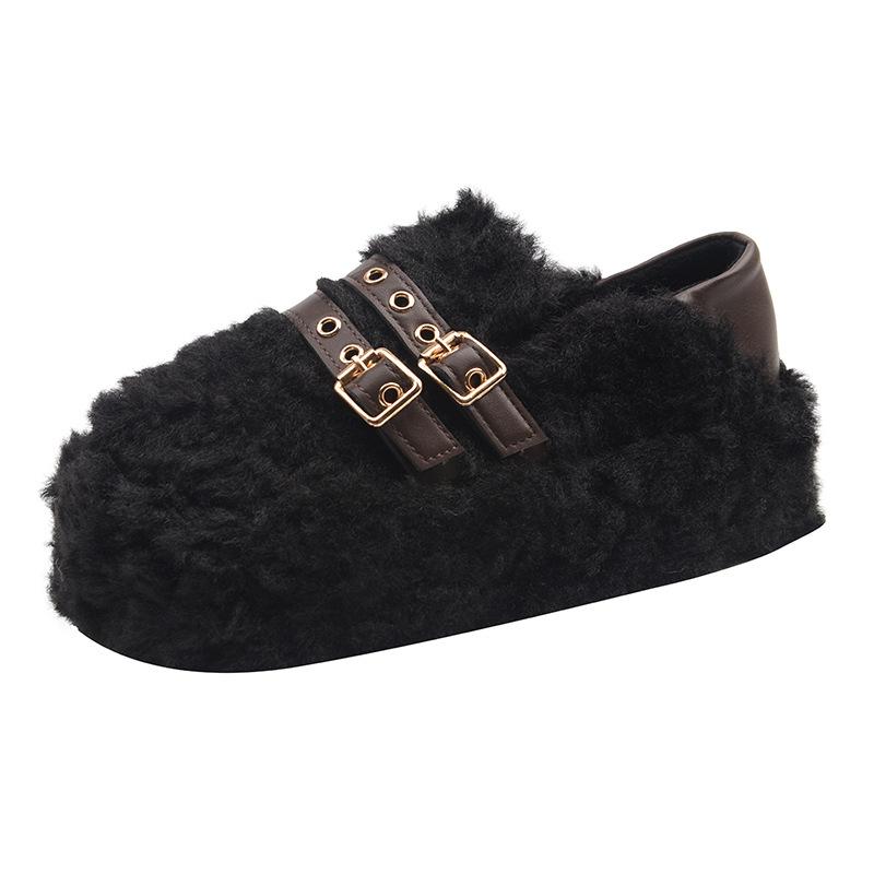 

Модные ретро универсальные хлопковые туфли Doudou женские 2025 осень и зима новые тонкие туфли на мягкой подошве с педалью на дерьме 40