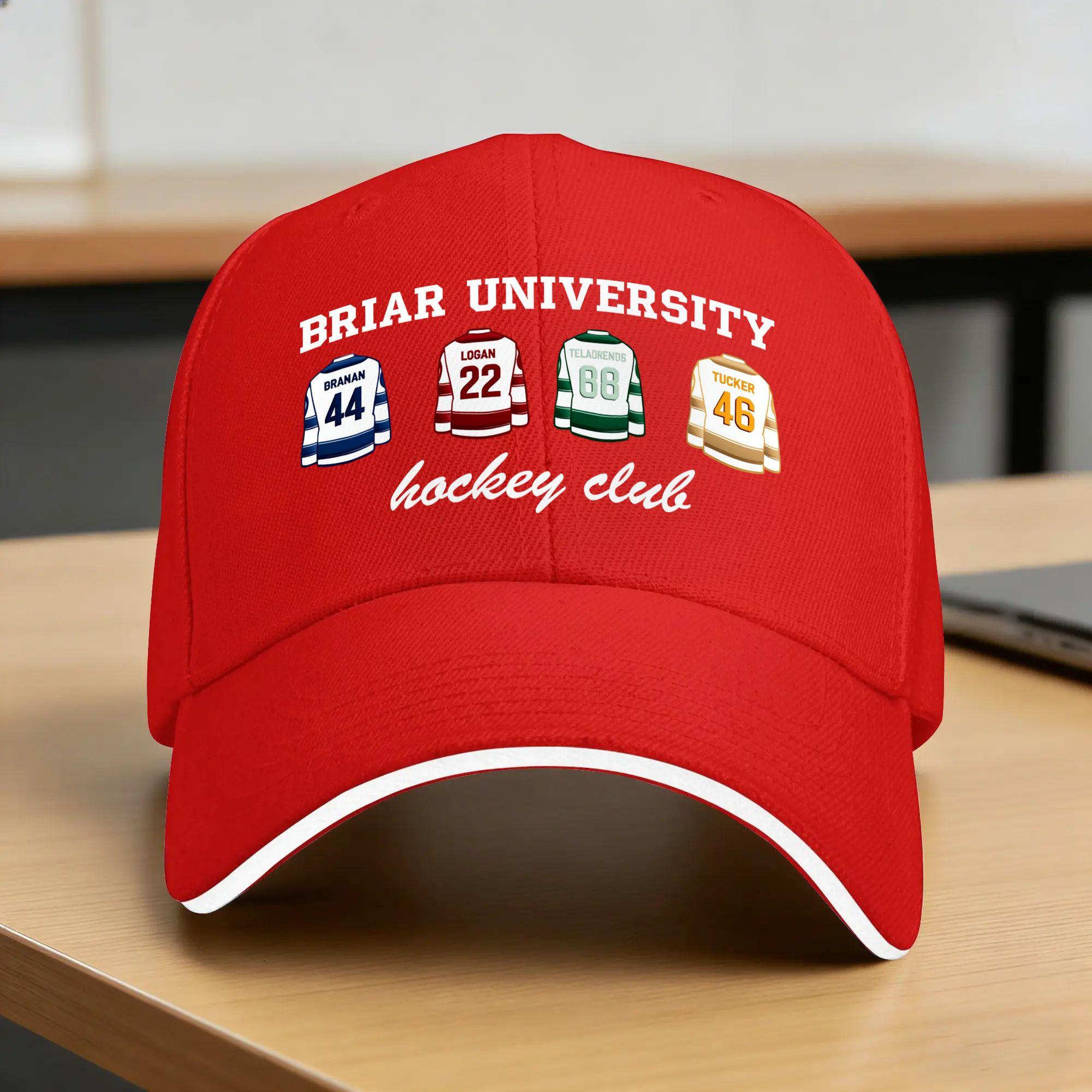Briar University Hockey Club Casual Baseball Cap Outdoor Gym Trucker Hat Summer Wholesale Snapback Cap One Size
