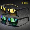 1 Piece Vintage Check Sunglasses UV400 Protection Unisex Fashion Eyewear for Men Women Driving Fishing