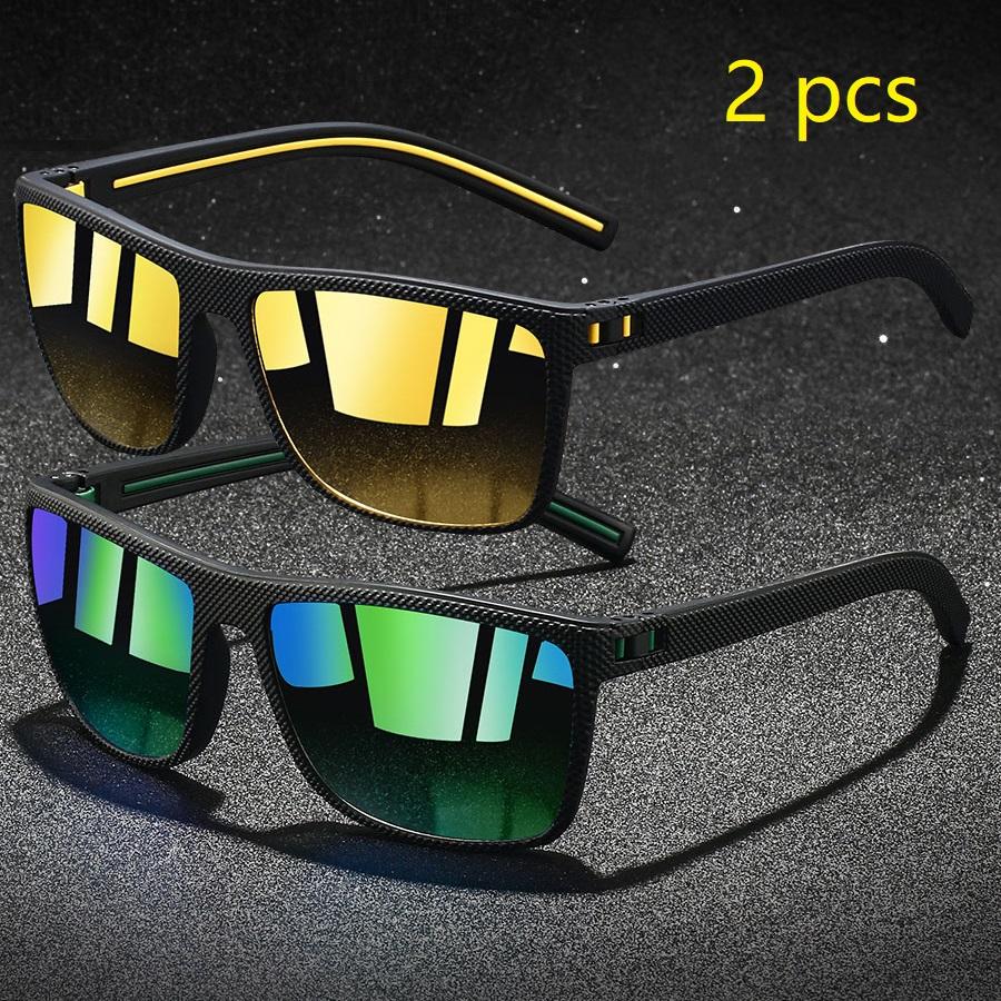 1 Piece Vintage Check Sunglasses UV400 Protection Unisex Fashion Eyewear for Men Women Driving Fishing