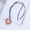 Necklace Retro Simple Love Shape Premium Sweater Chain Female Alloy Long Necklace
