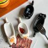 Ceramiczna Mini Miseczka do Zanurzania w Kształcie Kota Dodatek Mała Miseczka Domowe Naczynia Stołowe Dekoracyjny Miska dla Kota na Stół Kuchenny