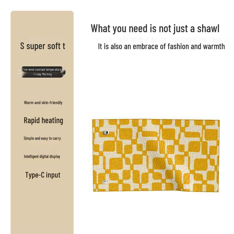 Графеновая электрическая грелка-шаль для офиса и тела