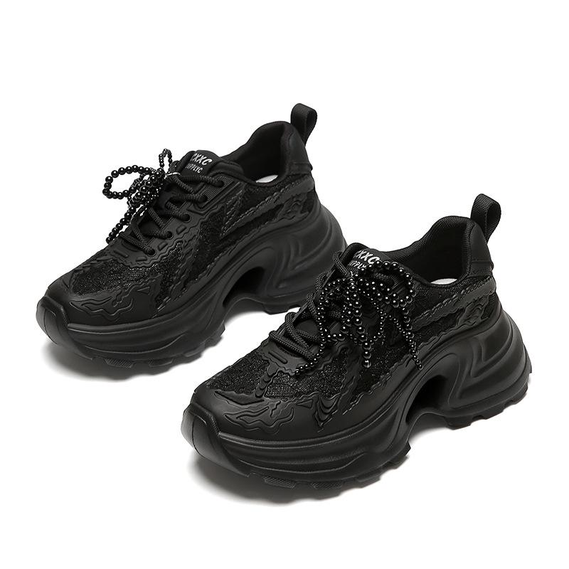 Platform dad shoes women's summer new lace heightening shoes casual shoes popular breathable versatile sports women's shoes