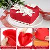 3Pcs Heart Shape Cake Pans 10 Inch Silicone Cake Molds BPA Free Cake Baking Tray Reusable Cake Baking Pans Nonstick Cheesecake