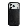Lederstruktur Stoßfeste Schutzhülle für iPhone 17 Pro Max, 16 Pro und 15 Matt.