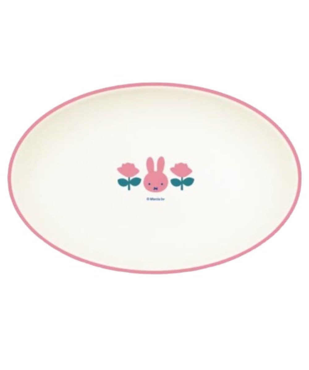 

Marimo Craft MIFFY and ROSE Oval x x Plate, Pink, W25.5 H18.5 D4cm, DBM-2154