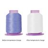 2Pcs Color Changing Sewing Thread for Sewing Machine Hand Stitching Night Glowing Yarn Embroidery Thread 550yds Each