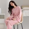 Flannel Pajamas Women'S Autumn And Winter Fleece Thickened Warm Suit Sweet Coral Fleece Loungewear