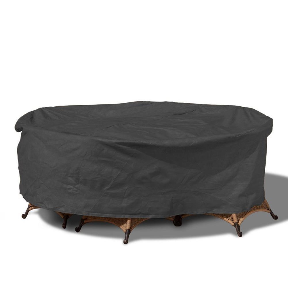 Round Cover Round Outdoor Garden Furniture Cover Waterproof Oxford Protective Furniture Rain And Snow Dust Cover